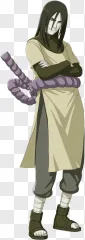 An anime character standing with crossed arms on a transparent background.