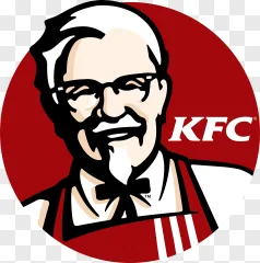 Colonel Sanders KFC logo graphic presented on a transparent background.