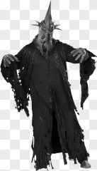 A dark lord in spiked armor costume is shown on a transparent background.