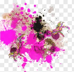 Grunge butterfly splatter abstract design on a transparent background.