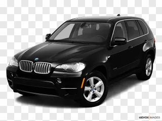A luxury black SUV vehicle shown in a professional studio shot on a transparent background.