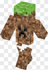 A Minecraft Drowned character in pixel art style on a transparent background.