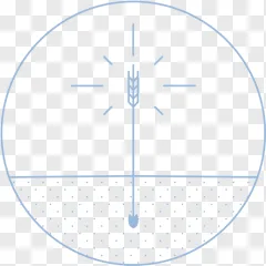 Minimalist arrow and sun circle line art displayed on a transparent background.