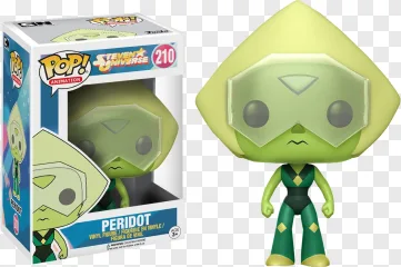 A Peridot vinyl figure collectible toy from Steven Universe shown on a transparent background.