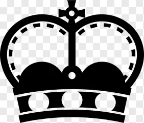 Royal crown outline black icon on a transparent background.