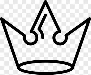 A simple black outline crown shown on a transparent background.