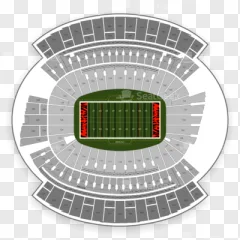 A detailed seating chart of Camping World Stadium on a transparent background.