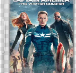 Captain America The Winter Soldier movie poster on a transparent background.