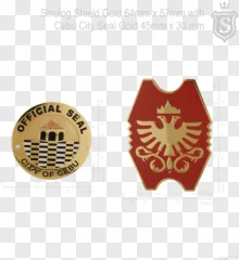 Cebu City official seal and Sinulog shield on a transparent background.