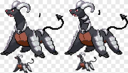 A pixel art sprite of the Hydreigon character on a transparent background.
