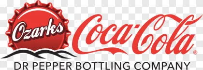Ozarks Coca-Cola brand logo on a transparent background.