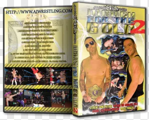 Pro wrestling event cover artwork displayed on a transparent background.