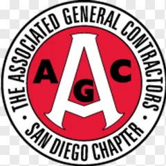 San Diego General Contractors Association logo emblem shown on a transparent background.
