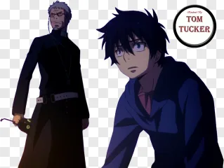 Tom Tucker anime character illustration on a transparent background.
