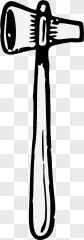 A white hand-drawn megaphone icon on a transparent background.