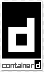 The minimalist containerd logo symbol is displayed on a transparent background.