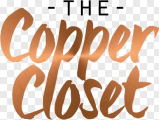 A copper closet with a modern design on a transparent background.