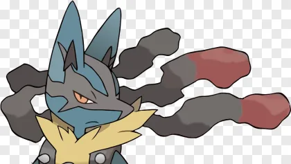 A fierce blue Pokémon character portrait on a transparent background.