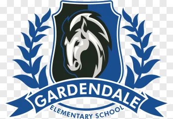 Gardendale Elementary School horse crest logo on a transparent background.