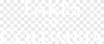 Lakes of Columbia white serif text logo on a transparent background.