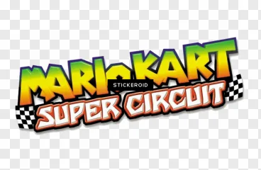 The Mario Kart Super Circuit logo sticker on a transparent background.