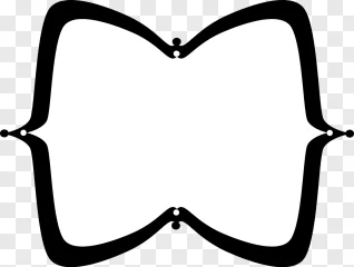 Minimalist ornamental label frame silhouette shown on a transparent background.