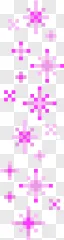 Pixel art sparkle stars on a transparent background.