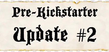 A vintage parchment paper banner with black text on a transparent background.
