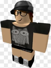 A 3D Roblox avatar character wearing glasses and a hat on a transparent background.
