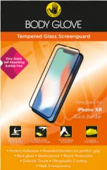 Tempered glass screen protector packaging box on a transparent background.