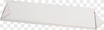 A white envelope viewed from above on a transparent background.
