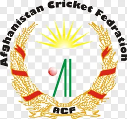 Afghanistan Cricket Federation logo with wheat and sun on a transparent background.