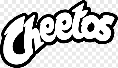 A white Cheetos typography logo displayed on a transparent background.