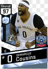 Demarcus Cousins New Orleans Pelicans basketball card on a transparent background.