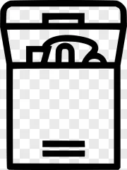 An outline container with a stethoscope icon shown on a transparent background.