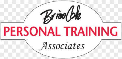 Professional red and black personal training logo on a transparent background.