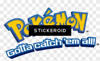 The Pokemon logo and catch them all slogan displayed on a transparent background.