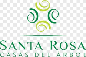 Santa Rosa Casas Del Arbol green logo displayed on a transparent background.